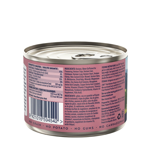 ZIWI Peak Wet Venison Cans For Cats