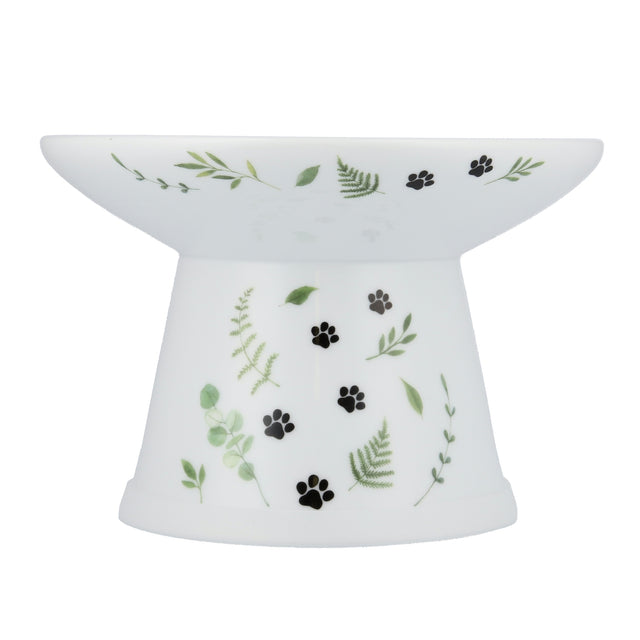 Necoichi Raised Cat Food Bowl Extra Wide (Go Green)