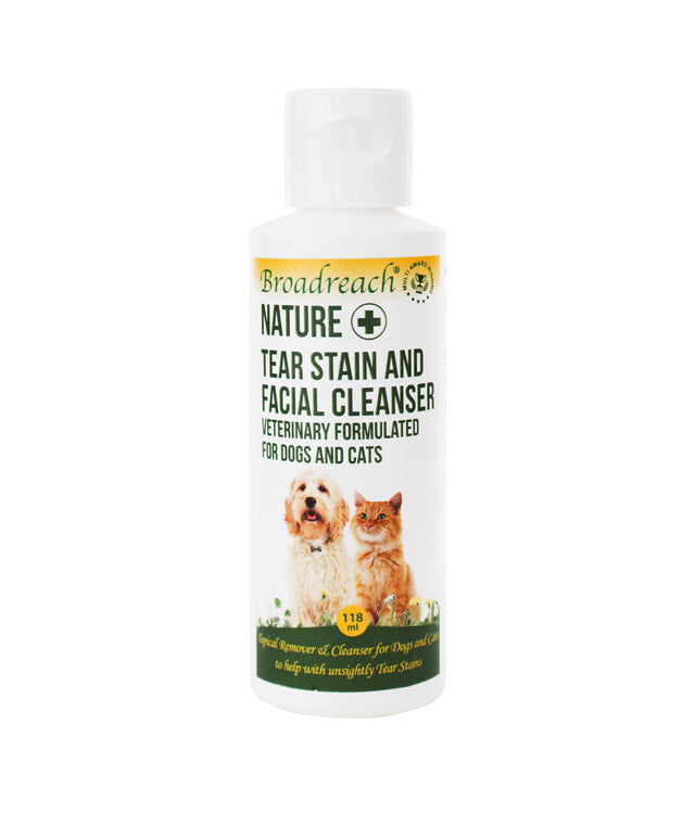 Broadreach Nature Tear Stain and facial cleanser for Dogs, Cats, Puppies and Kittens - 118ml