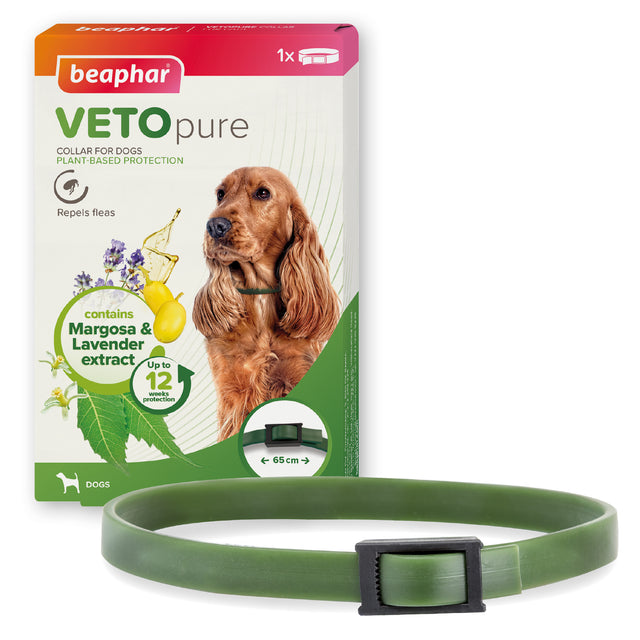 Beaphar VETOpure Plant-Based Protection Flea Collar for Dogs 65cm