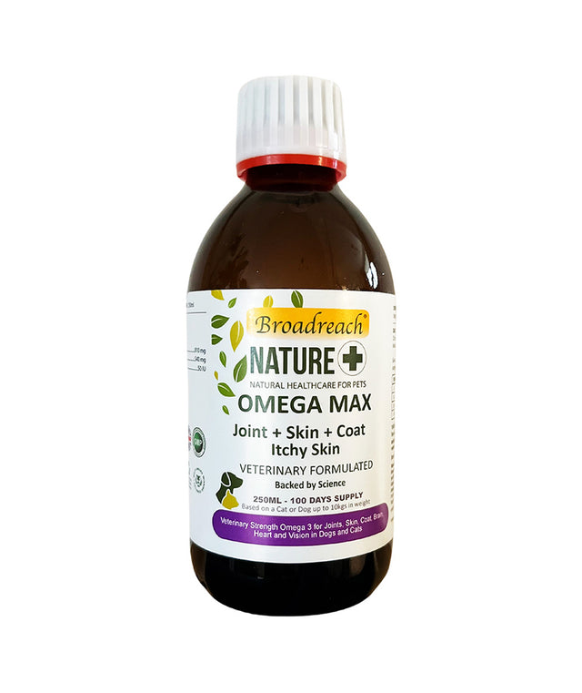 Broadreach Nature Omega Max Advanced Oil for Dogs, Cats, Puppies and Kittens – 250ml