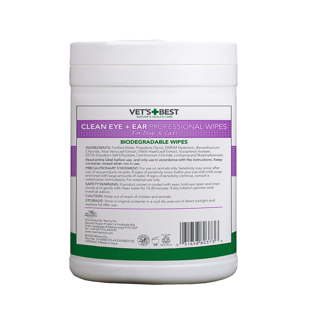 Vet's Best Ear & Eye Wipes for Dogs and Cats x 160 Wipes
