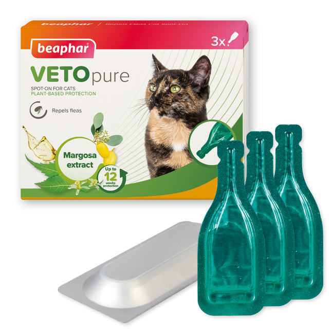 Beaphar VETOpure Plant-Based Protection Flea Spot-On for Cats