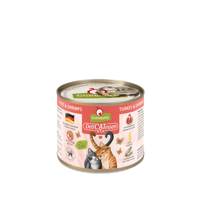 Granatapet Cat wet food DeliCatessen turkey hen & shrimps