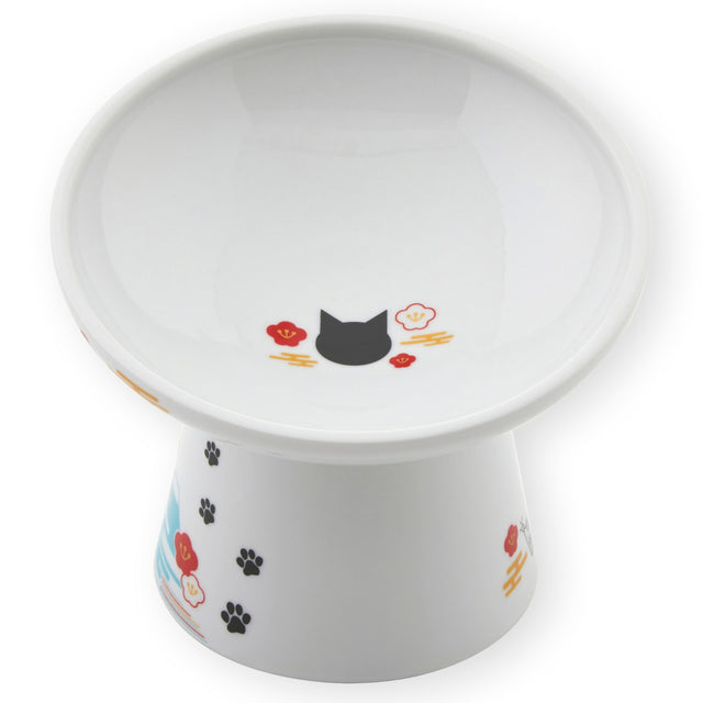 Necoichi Tilted Stress Free Raised Cat Food Bowl (Fuji)