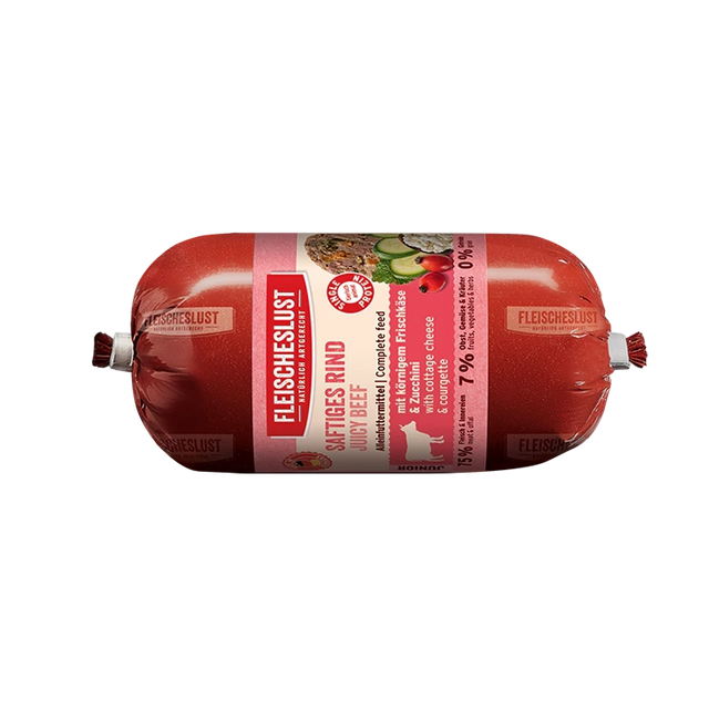 Fleischeslust Junior Dog Wet Food Juicy Beef