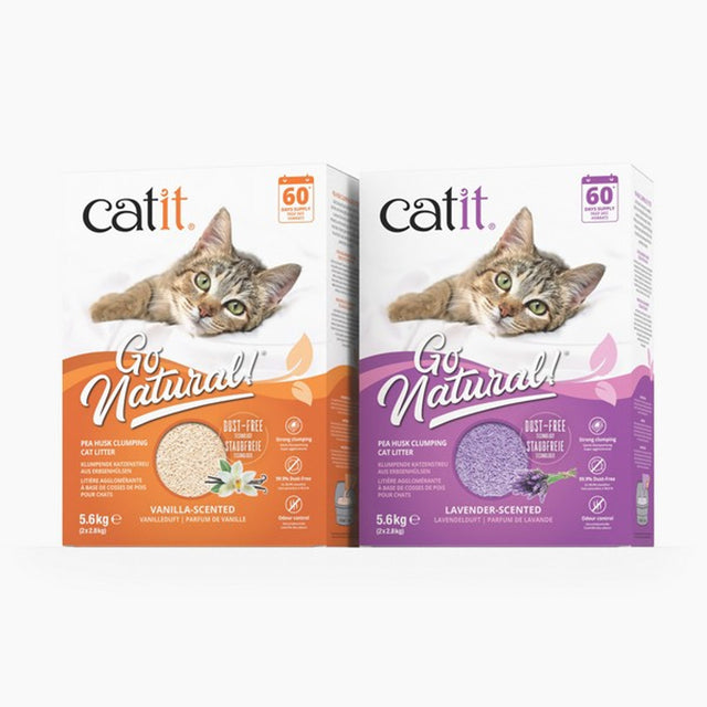 Catit Go Natural Pea Husk Clumping Cat Litter Lavender 14L