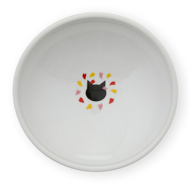 Necoichi Tilted Stress Free Raised Cat Food Bowl (New Sakura)