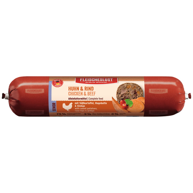 Fleischeslust Dog Wet Food Chicken & Beef for Senior Dogs