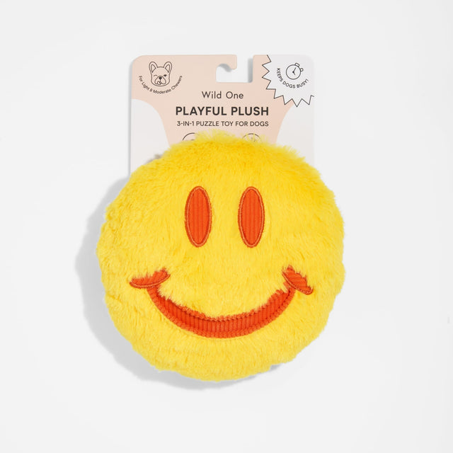 Wild One Dog Toy Playful Plush - Smiley
