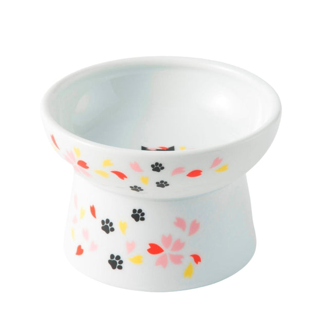 Necoichi Raised Cat Food Bowl (New Sakura)