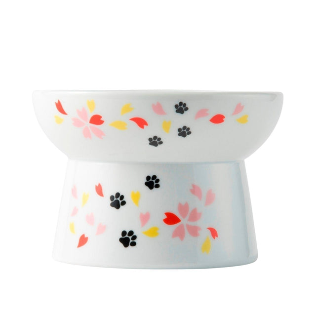 Necoichi Raised Cat Food Bowl (New Sakura)