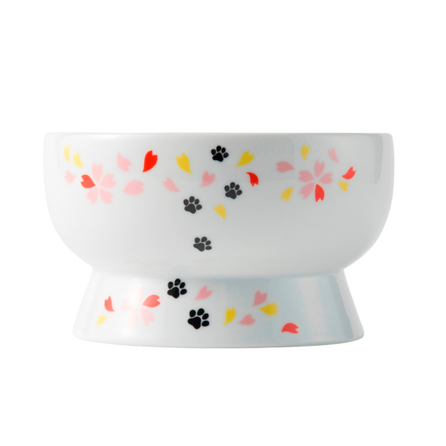 Necoichi Raised Cat Water Bowl (New Sakura)