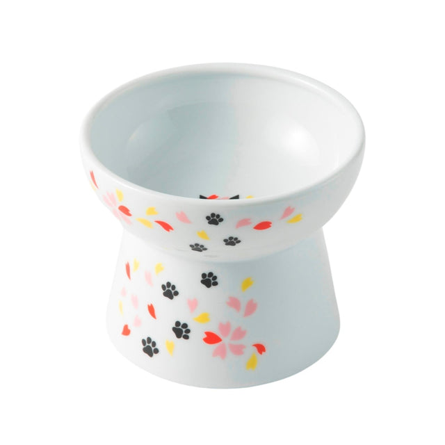 Necoichi Raised Cat Food Bowl (New Sakura)