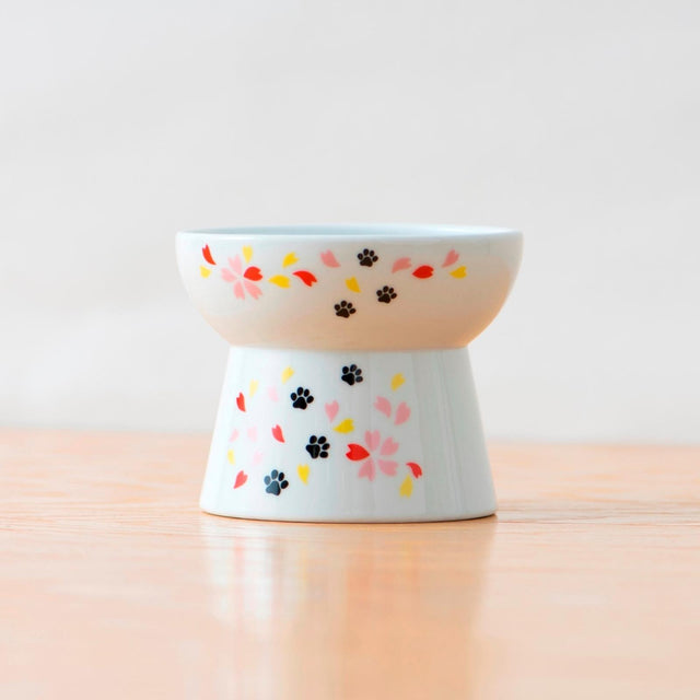 Necoichi Raised Cat Food Bowl (New Sakura)
