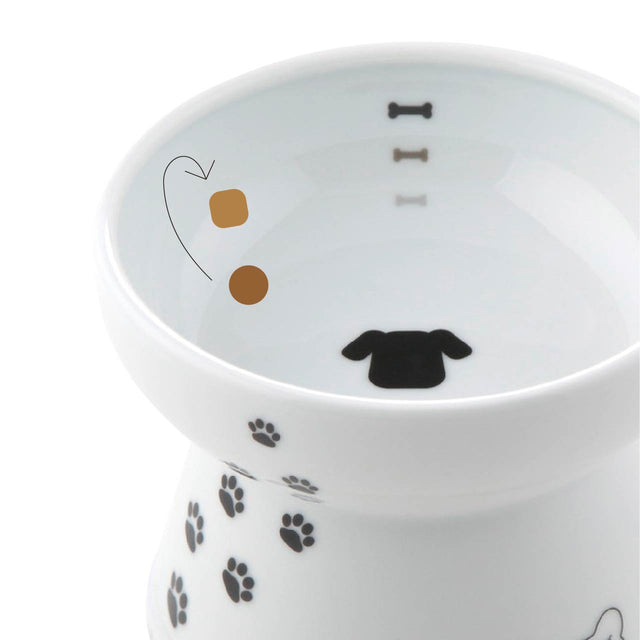 Necoichi Raised Dog Food Bowl
