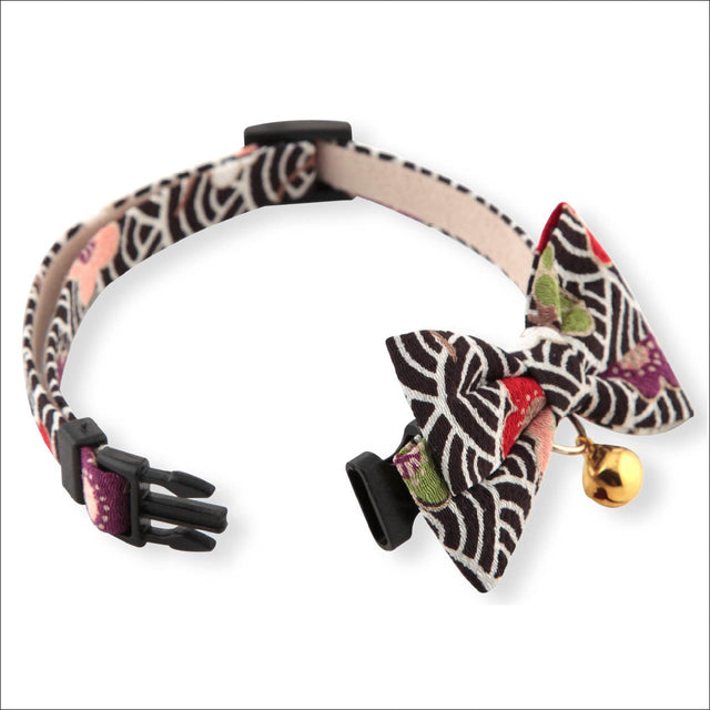 Necoichi Matsuri Bow Tie Cat Collar Black