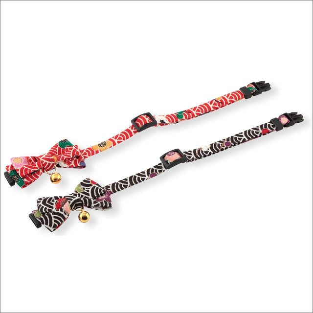Necoichi Matsuri Bow Tie Cat Collar Black