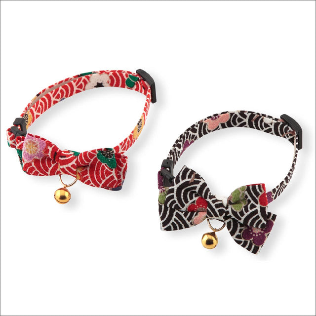 Necoichi Matsuri Bow Tie Cat Collar Black