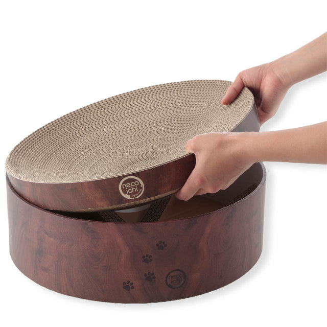 Necoichi Cozy Cat Scratcher Bowl Replacement Pad 2P Dark Cherry