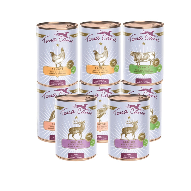 Terra Canis Senior Dog Wet Food, Multi Flavour Pack