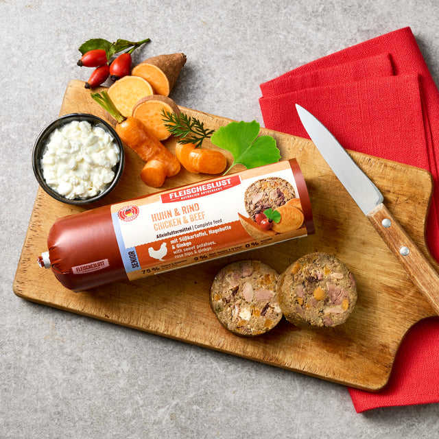 Fleischeslust Dog Wet Food Chicken & Beef for Senior Dogs