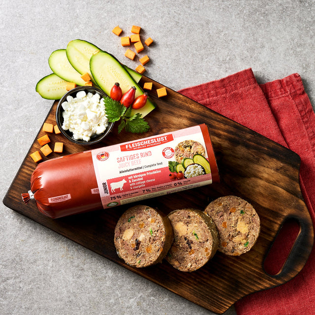 Fleischeslust Junior Dog Wet Food Juicy Beef