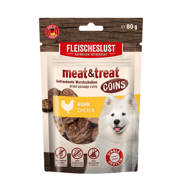 Fleischeslust meat & treat Coins Chicken Single Protein