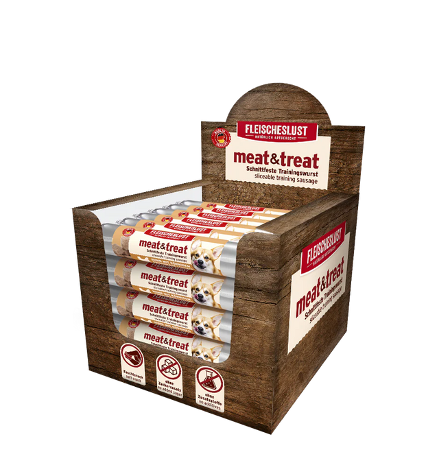 Fleischeslust meat & treat Dog Training Sausage, Chicken with Cheese
