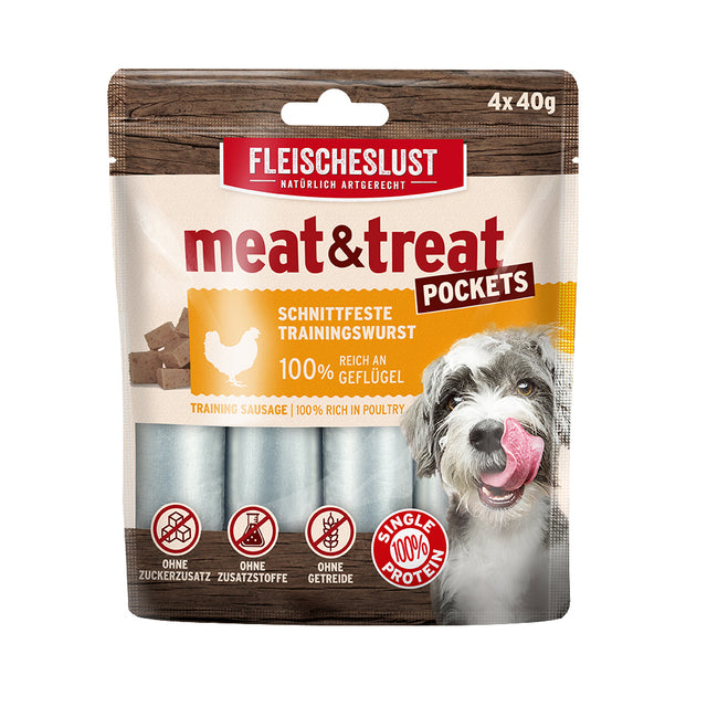 Fleischeslust meat & treat Dog Training Sausage, Poultry