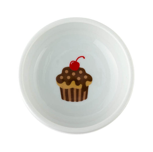 Necoichi Raised Cat Food Bowl (Cupcake)