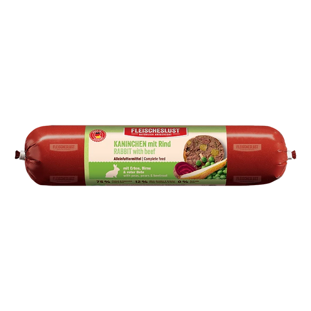 Fleischeslust Dog Wet Food Classic Wild Rabbit with Beef