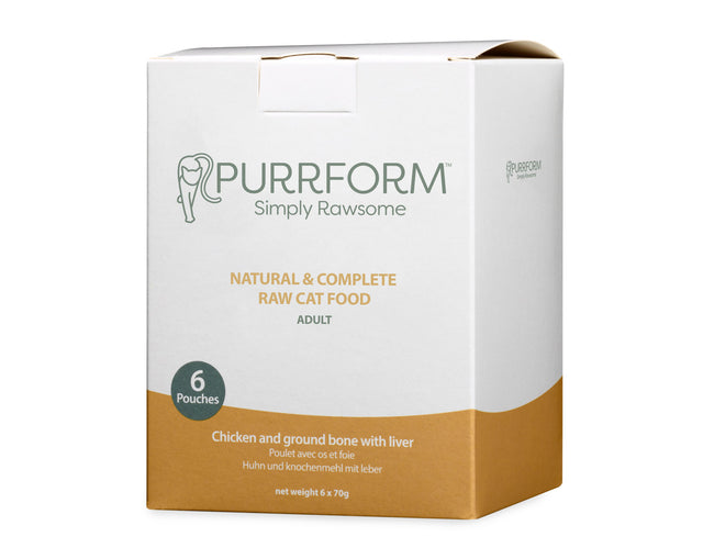 Purrform Chicken & Ground Bone with Liver 70g Pouch