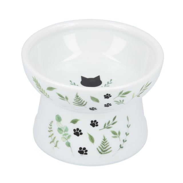 Necoichi Raised Cat Food Bowl (Go Green)
