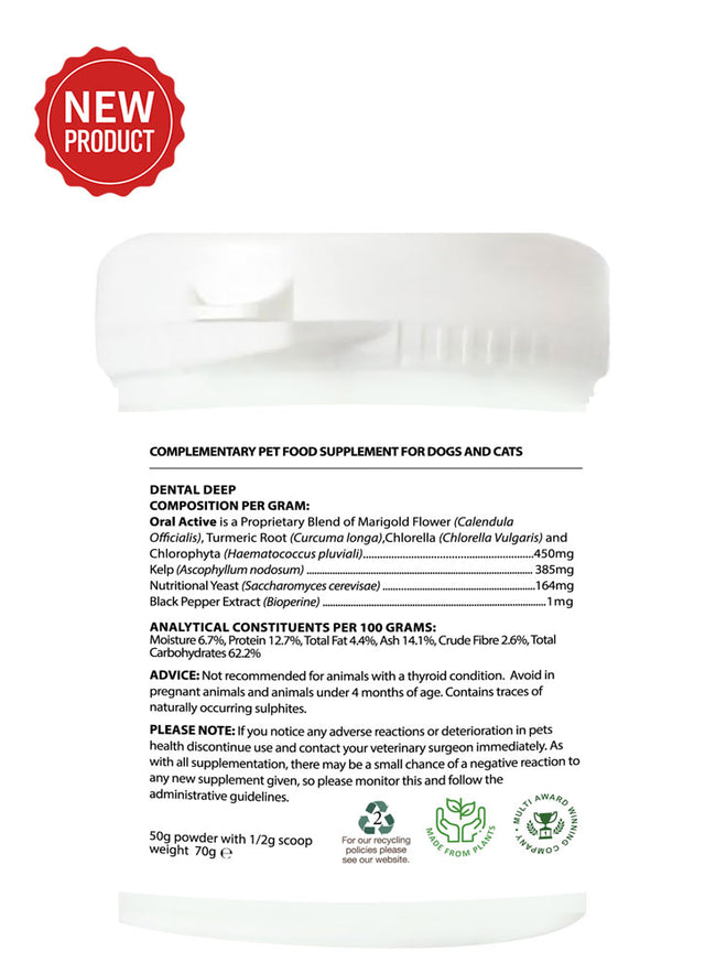 Broadreach Nature Dental Deep Powder for Cats and Dogs 50g