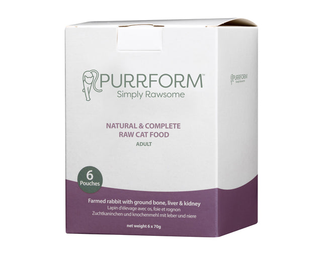 Purrform Farmed Rabbit & Ground Bone, Liver & Kidney 70g Pouch
