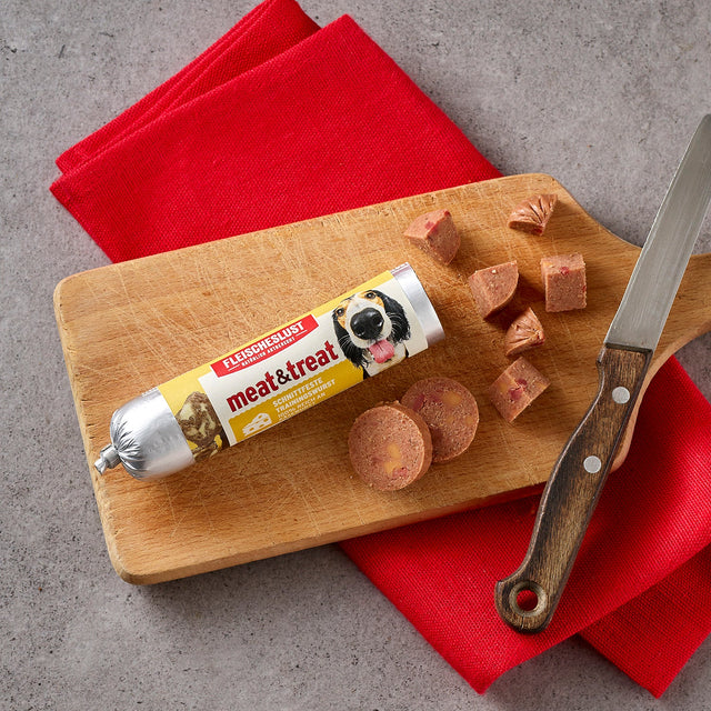 Fleischeslust Meat & trEAT Dog Training Sausage, Cheese