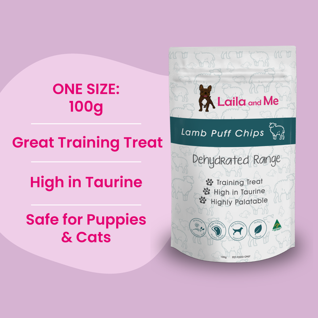 Laila and Me Naturally Dehydrated Lamb Puff Chips Treats