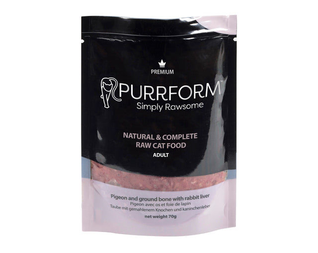 Purrform Pigeon & Ground Bone 70g Pouch