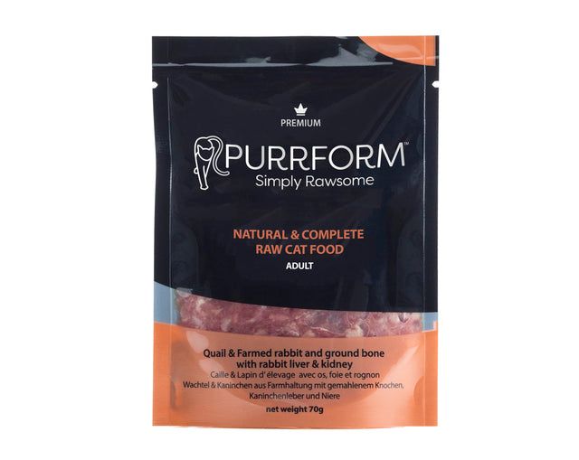 Purrform Quail & Farmed Rabbit 70g Pouch