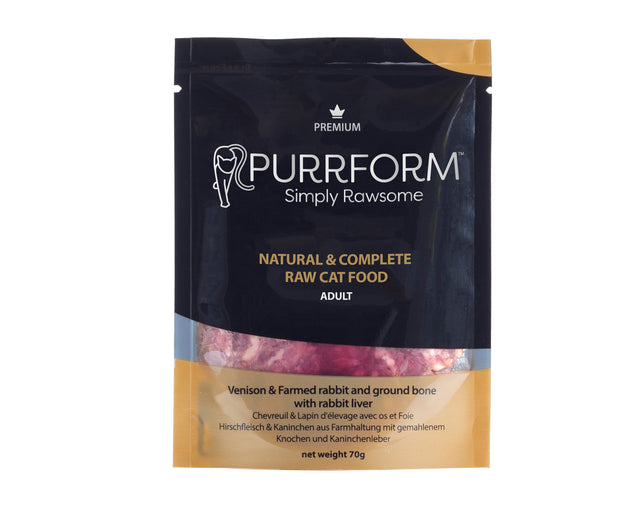 Purrform Venison & Farmed Rabbit 70g Pouch