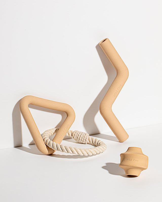 Wild One Dog Toy Bolt Bite - Tan