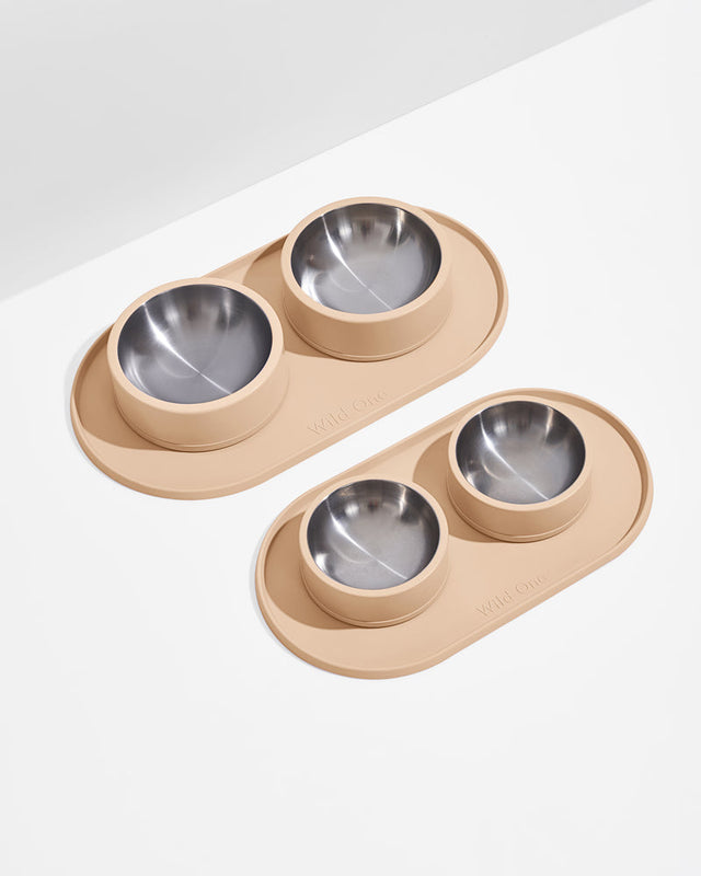Wild One Dog Feeding Placement - Tan