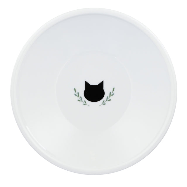 Necoichi Raised Cat Food Bowl Extra Wide (Go Green)