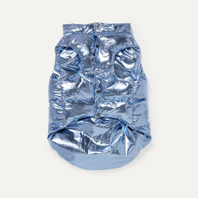 Max Bone Metallic Arabella Puffer Vest