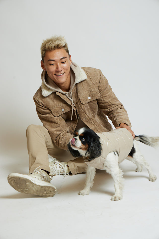 Max Bone Arabella Puffer Vest - Sand