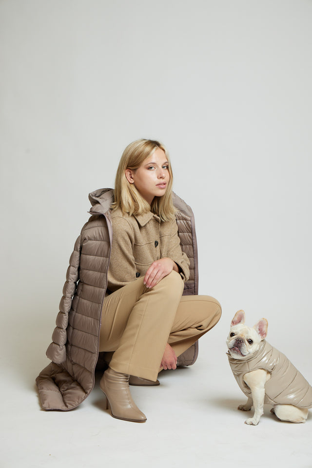 Max Bone Arabella Puffer Vest - Sand