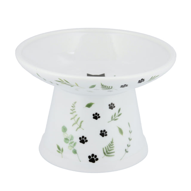 Necoichi Raised Cat Food Bowl Extra Wide (Go Green)