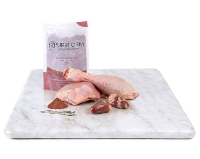 Purrform Chicken & Ground Bone with Heart 70g Pouch