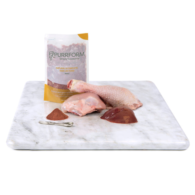 Purrform Chicken & Ground Bone with Liver 70g Pouch